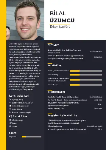 Kuaför Cv Örnekleri cv indir